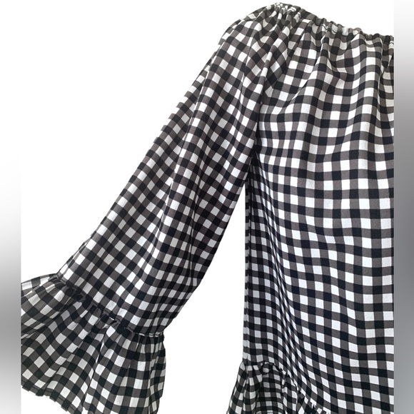 Sanctuary Gingham Off the Shoulder Blouse Size XS - Picture 5 of 7